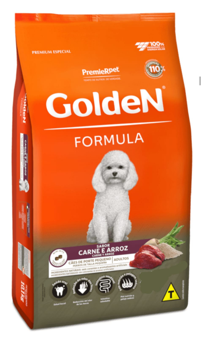 GoldeN Formula C�es Adultos Carne e Arroz Mini Bits 15Kg