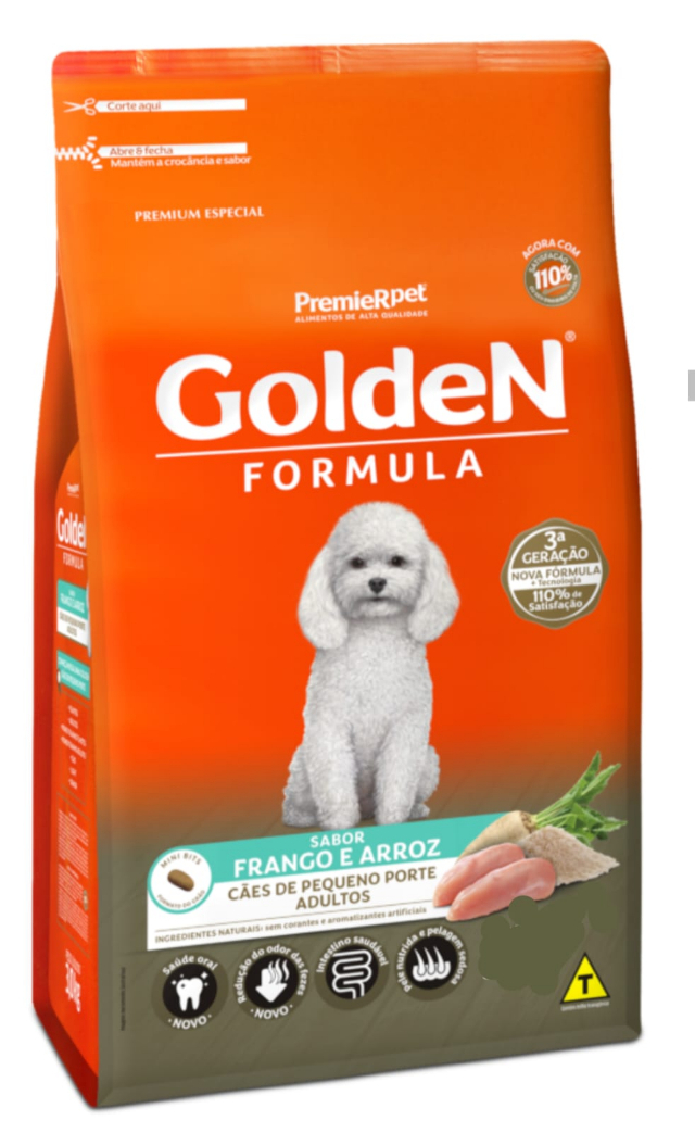 GoldeN Formula C�es Adultos Frango e Arroz Mini Bits 10,1Kg