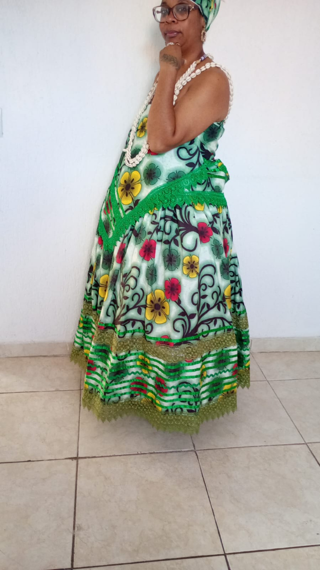 Conjunto Baianas Estampado Branco Florido