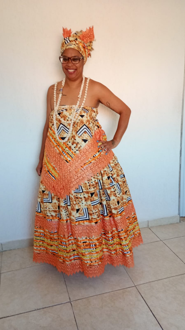 Conjunto Baianas Estampado Amarelo