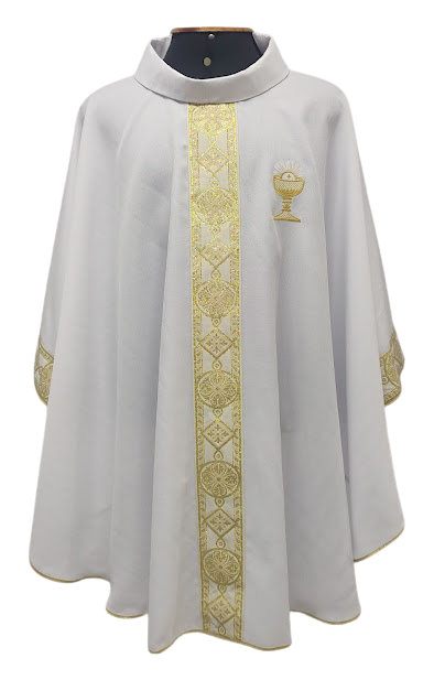 Veste para ministro da Eucaristia com gola e gal�o lit�rgico (Opa) [03]?cache=20250926160011