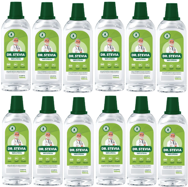 Atacado  12 Adoantes Natural Stvia Dr.Stevia Sem Amargo sem glten