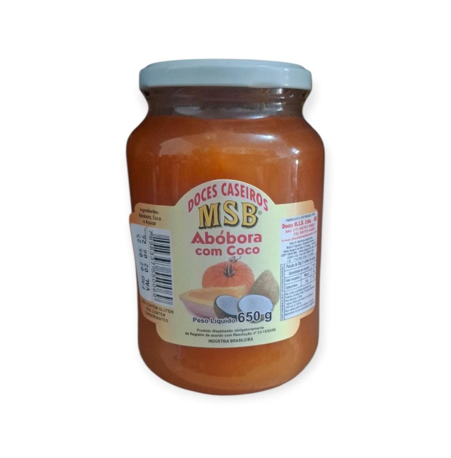 DOCE CASEIRO DE ABOBORA COM COCO