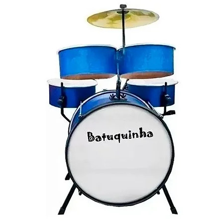 Bateria Infantil Rmv Batuquinha Azul De 2 A 10 Anos