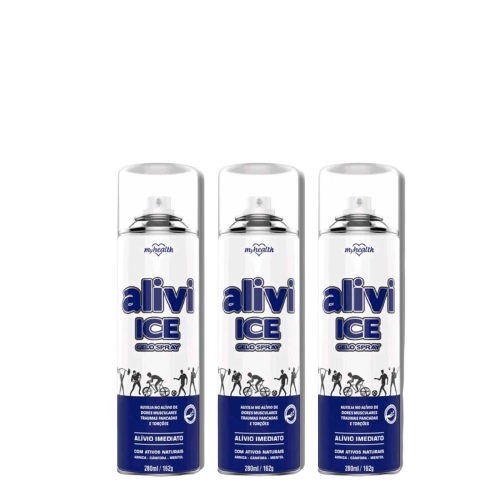 GELO SPRAY ALIVI ICE 280ML KIT COM 3 FRASCOS