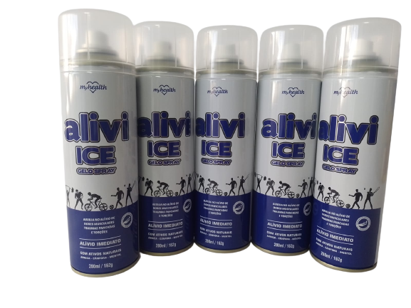 GELO SPRAY ALIVI ICE 280ML KIT COM 5 FRASCOS