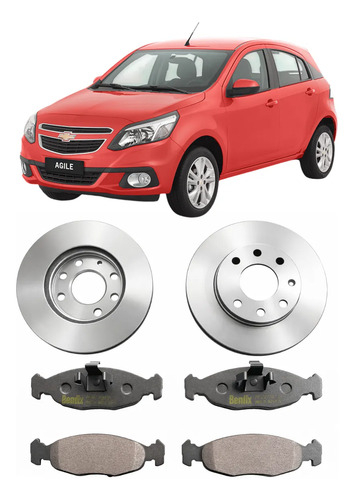 Disco Freio Bd1440+ Pastilha Freio Pd82 Agile 1.4 2011 Ltz