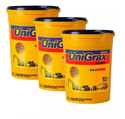 Graxa Ingrax Uni Chassis Ca2 Multiuso Pote 1kg - Kit C/ 3