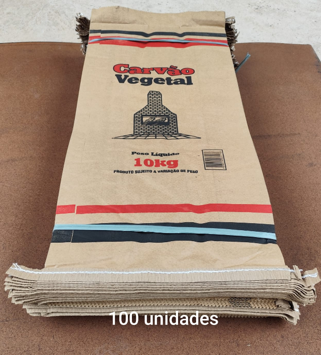 100 SACOS PARA CARVO 10Kg 2 FOLHAS, FUNDO COSTURADO, 90x40x18CM (Retirar na loja: 270,00) FRETE incluso