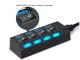 HUB USB -  4 SAIDAS - com LED e Switch liga/deslig
