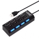 HUB USB -  4 SAIDAS - com LED e Switch liga/deslig
