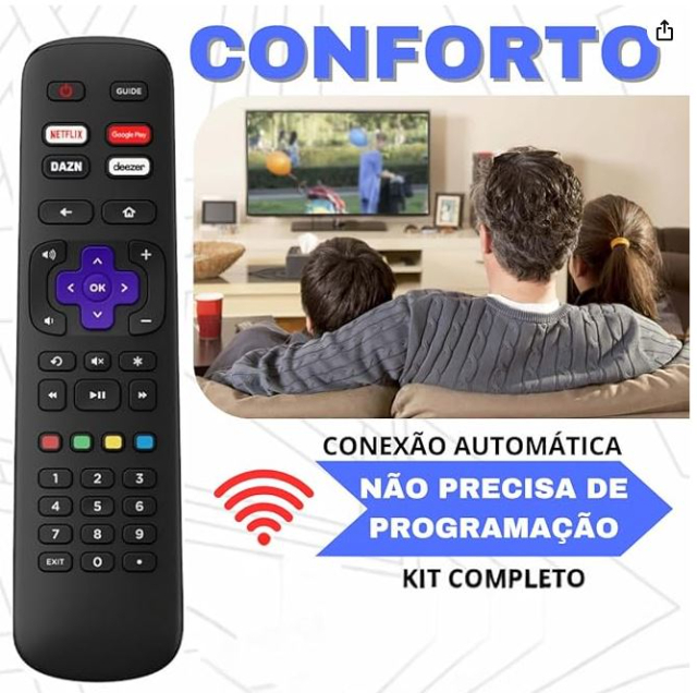 Controle Remoto Compatvel com ROKU TV AOC PHILCO TCL SEMP BRITNIA Smart TV?cache=20250218113603