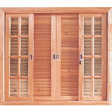 Janela de correr reta veneziana/vidro 