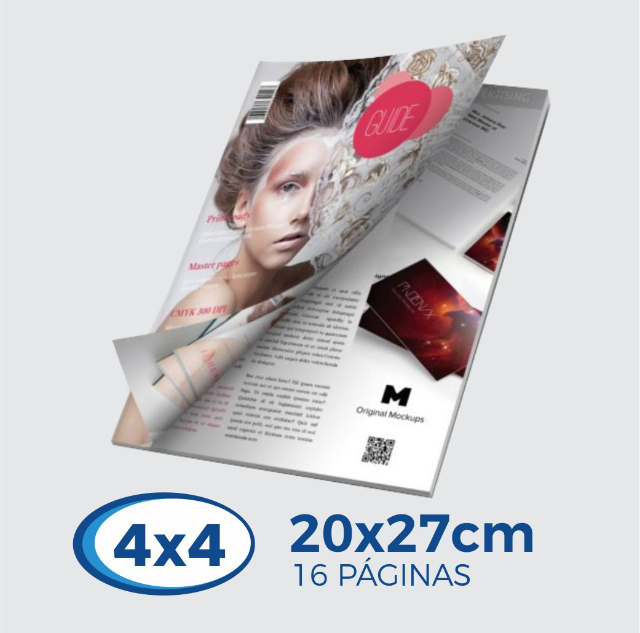 c) 20.000 Revistas 16 p�g. 20x27cm LWC 54g com Fio de Cola