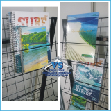PORTA REVISTAS LIVROS CADERNOS DUPLO COM 10 PRATELEIRAS ARAMADAS 50CM BRANCO OU PRETO