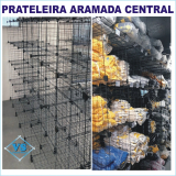 PRATELEIRA ARAMADA CENTRAL 1,60 ALT X 2,40 COMP X 80CM PROF BRANCO OU PRETO
