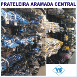 PRATELEIRA ARAMADA CENTRAL 1,60 ALT X 2,40 COMP X 80CM PROF BRANCO OU PRETO