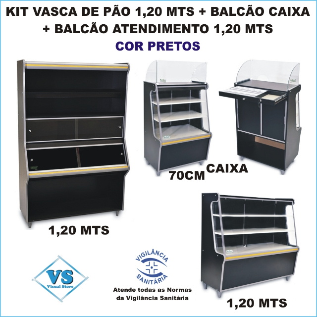KIT VASCA DE P�O 1,20 MTS + BALC�O CAIXA + BALC�O ATENDIMENTO 1,20 MTS LINHA SECA COR PRETOS?cache=20260525164333