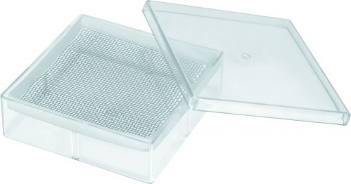 caixa gerbox PS 250 ml transparente med. 11x11x3,5 cm com tela em ao INOX?cache=
