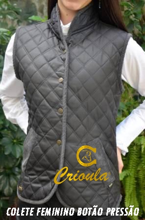 Colete Feminino Boto Presso