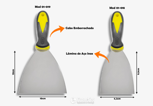 Esp�tula 10cm X 10cm A�o Inox FT01-019