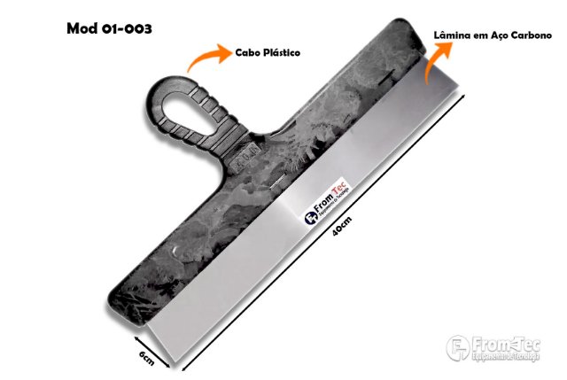 Desempenadeira 40cm X 6cm A�o Carbono FT01-003