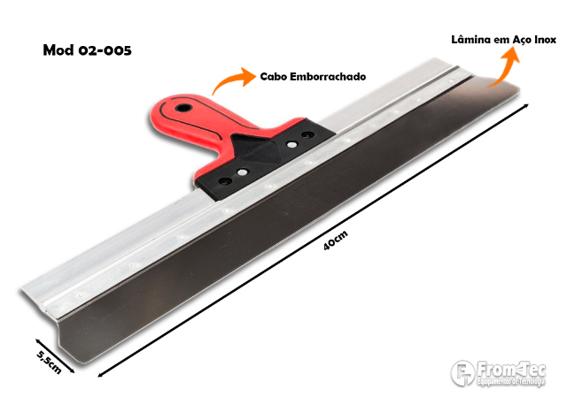 Desempenadeira 40cm x 5,5cm A�o Inox FT02-005