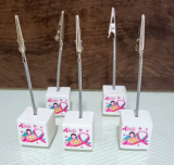 5 Porta recado Jacar em resina tema Outubro Rosa Cod. 1425A