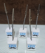 5 Porta recado Jacar em resina tema Novembro Azul Cod. 1426A