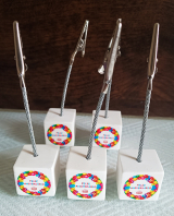 5 Porta recado Jacar em resina tema Aniversrio Cod. 1428A