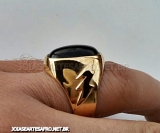 Anel OYA/EXU TODO EM PRATA BANHADO A OURO