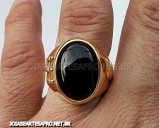 Anel OYA/EXU TODO EM PRATA BANHADO A OURO