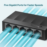 SWITCH GIGABIT DE MESA COM 5 PORTAS