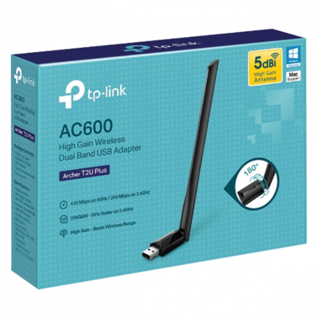 ADAPTADOR USB WIRELESS AC600 ARCHER DUAL BAND 2.4GHZ E 5GHZ ANTENA 5DBI T2U PLUS?cache=20221227174532