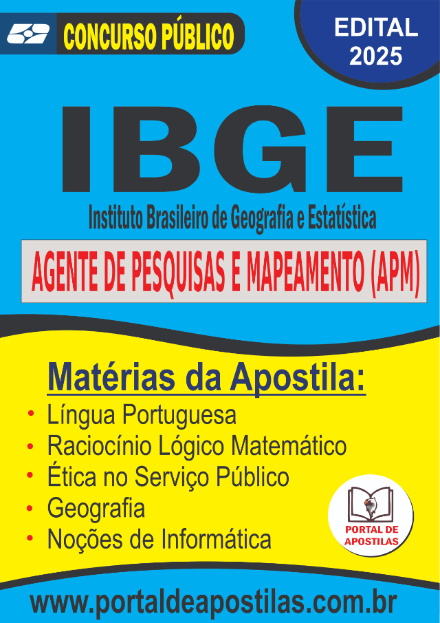 Apostila IBGE 2025 - Agente de Pesquisas e Mapeamento (APM)