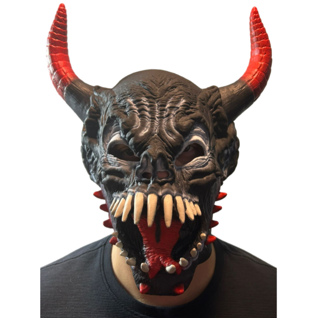 Mscara Diabo com Chifre Preta