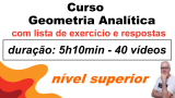 Curso Geometria Analtica - nvel superior 