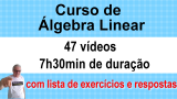 Curso de LGEBRA Linear com lista de exerccios e respostas