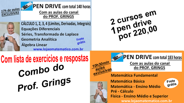 Combo 1 pen drive com 2 cursos de 140h e 183h com lista de exerccios e respostas