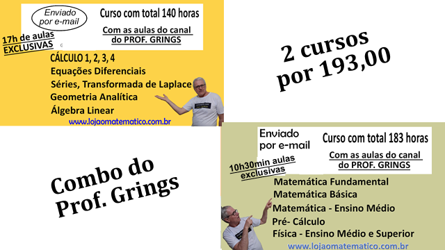 Combo 2 cursos enviados por e-mail de 140h e 183h