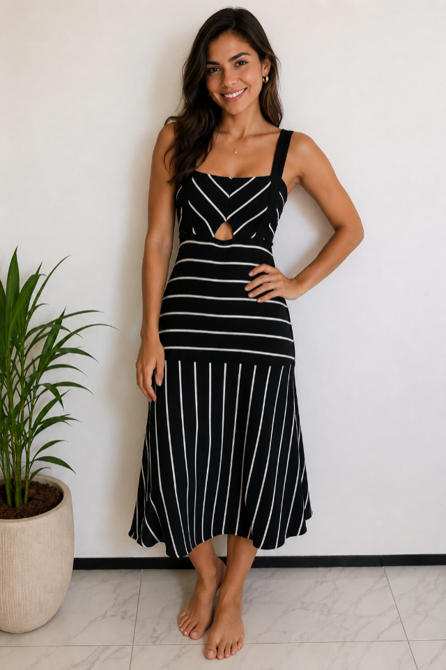 VESTIDO MALHA GARAGE - TAM=P - BUSTO=90 - CINTURA=84 - QUADRIL=104 - COMPR=112  (ref. 14398)