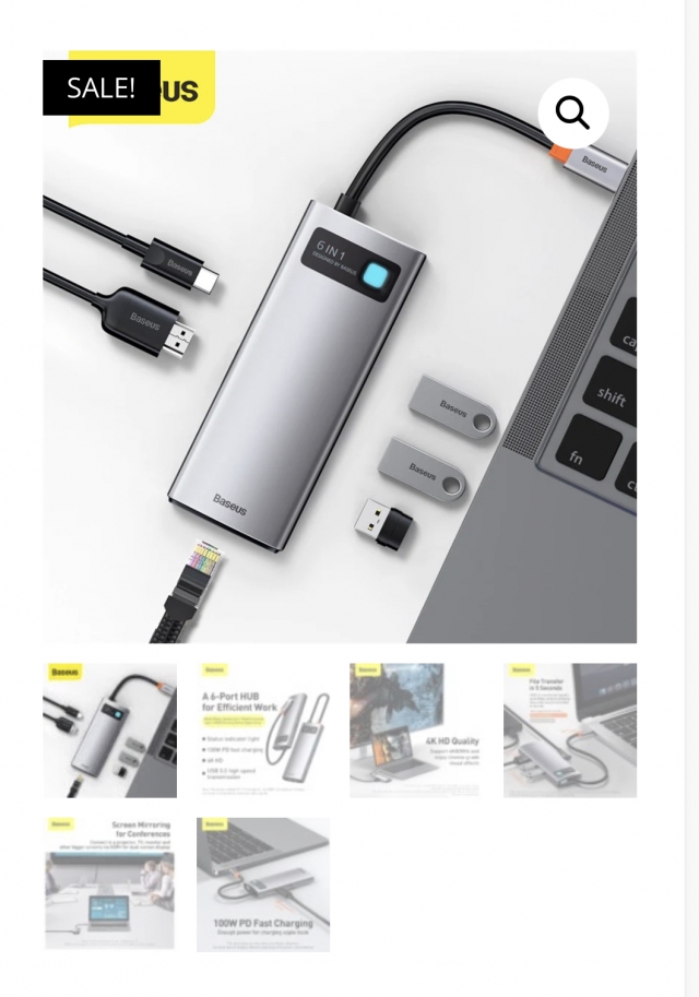 Adaptador Metal Gleam Series USB C