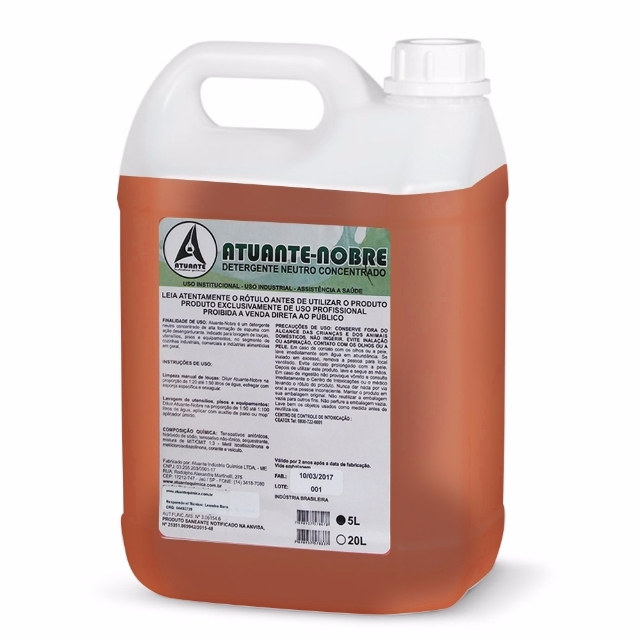 ATUANTE NOBRE DETERGENTE NEUTRO CONCENTRADO 5LTS