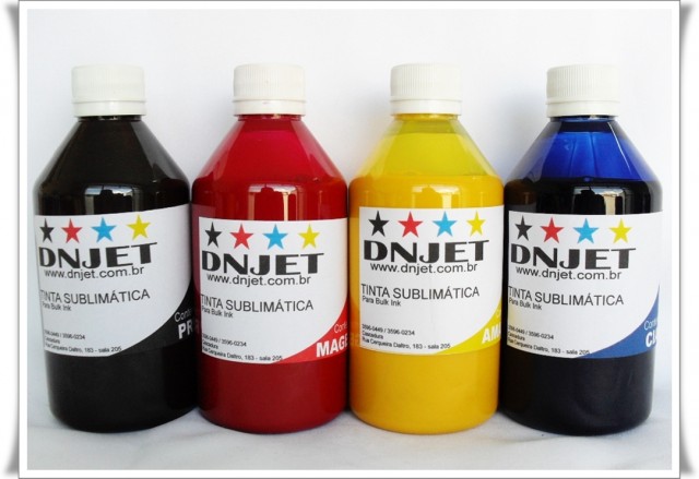 Kit 1 litro Tinta Sublimtica 250ml cada cor.