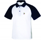 2081 - CAMISA POLO 2 CORES MANGAS RAGL PERSONALIZADA COM BORDADO OU SERIGRAFIA