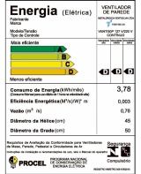 Ventilador de Parede 50cm Grade Branca Ventisilva 