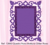 QUADRO MOLDURA ROXO GLITTER ROXO