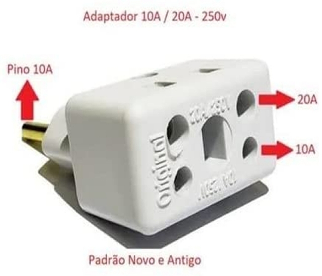 Adaptador Bob Esponja 10A e 20A Pino Maci�o