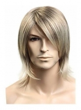 Peruca Masculina Lisa Loira Estilo Surfista Pronta Entrega!