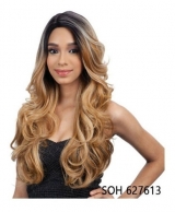 Peruca Wig Cacheada Ombr Loira Fibra Futura Premium Shanice